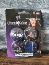 WWE Undertaker  Button Badge Pack 4 x Pin Badges Raw SmackDown Raw WWF 2008 