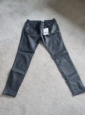 Womens Zara Black Coated Jeans