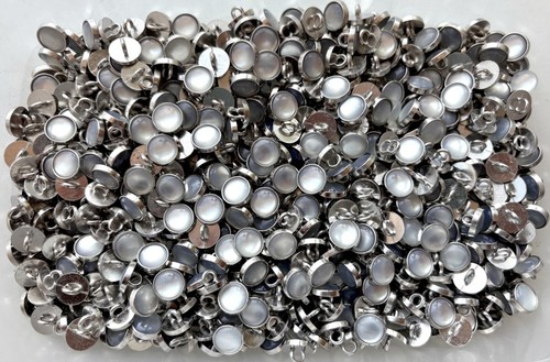 Buttons 12mm 20l - silver, pearl