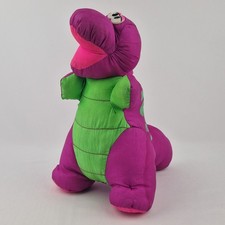 1992 Fisher Price Barney Puffalump Purple Dinosaur Plush Soft Toy Vintage