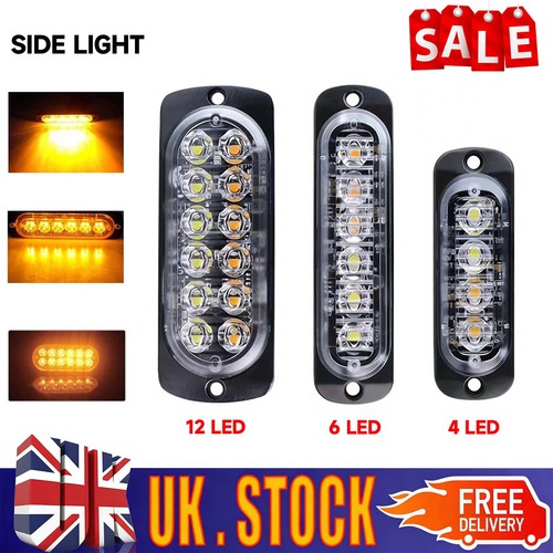 4pcs 12v 24v led amber - 12v,