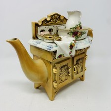 Royal Albert TEAPOT Victoria WASHSTAND Old Country Roses CARDEW Design Vtg 90s