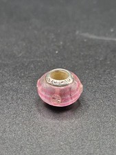 Lovelinks Pink Glass with Diamonte Bead Charm  925 sterling silver