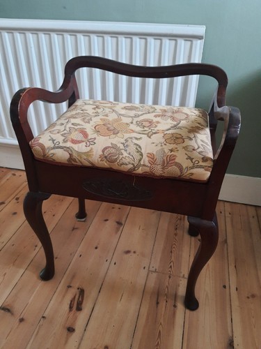 Vintage antique piano stool - antique,