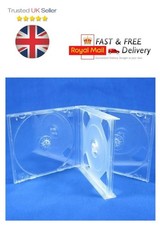 3pcs X 3 WAY MULTI CD CLEAR JEWEL CASE - 22mm SPINE