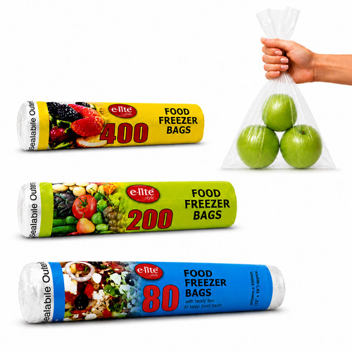 Food freezer poly plastic bags - poly,