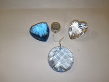 Swarovski  SCS Crystals  Blue /Clear Hearts & Tree Decoration
