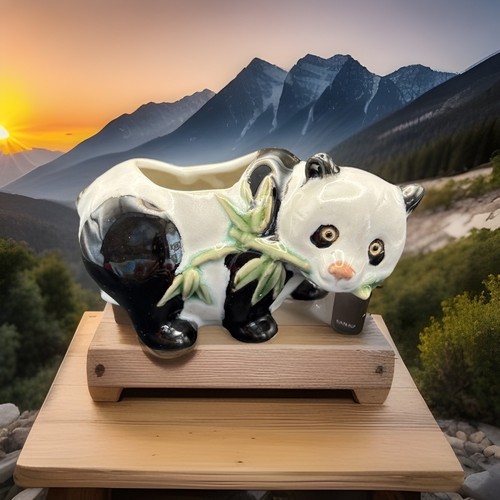 Vintage panda bear garden - panda,