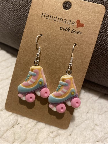 80s roller boot earrings - roller,