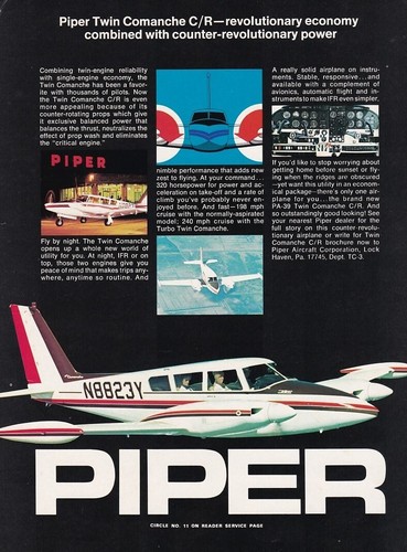 1972 piper twin comanche - piper,