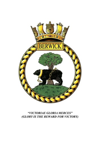 Hms berwick embroidered biker - hms,