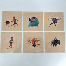 Olly Moss Overwatch 5”x5” Print Set of 6 Mint Condition 5/1410 -Video game- 2016