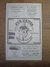 1952/53 AYR UNITED v STIRLING ALBION