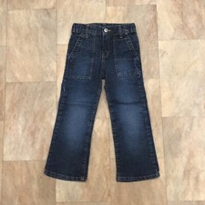 Chipie Girls Straight Leg Blue Jeans Pockets Dog Logo Basic Trousers Age 4 Years
