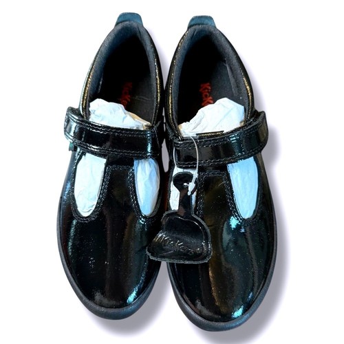 Kickers patent strap - t, leather