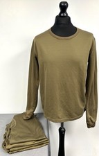 x5 British Light Olive Base Layer Thermal Underwear Vest Military Job Lot
