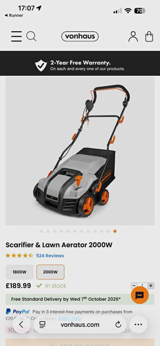 Vonhaus scarifier lawn - scarifier,