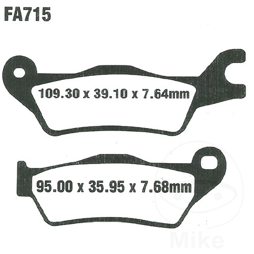 Ebc brake pads standard fa715 - ebc,