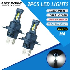 Pair 65W H4 9003 LED Bulbs Hi/