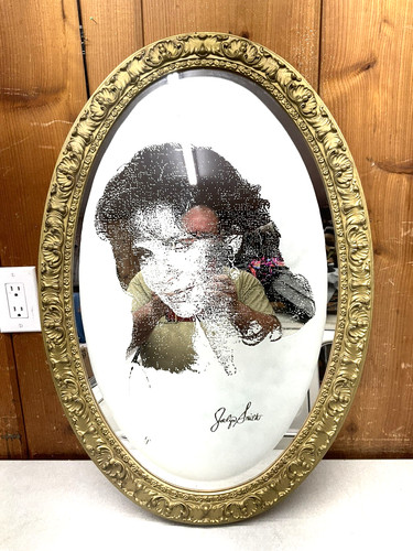 Vtg jaclyn smith oval mirror - jaclyn,