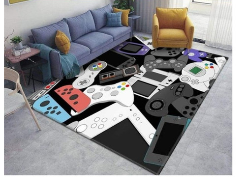 Retro gaming rug carpet 220 - gaming,