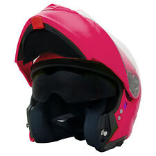 ZORAX Safari Pink Flip Up Front Modular DVS Motorcycle Helmet Anti-Scratch Visor