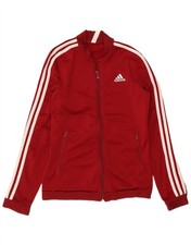 ADIDAS Womens Tracksuit Top Jacket UK 8/10 Small Red Sports JU02