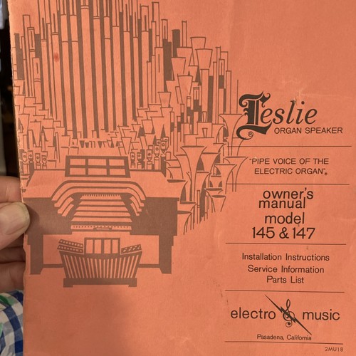 Leslie organ speaker owner - organ, owner's