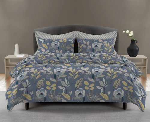 Floral reversible duvet cover - reversible,