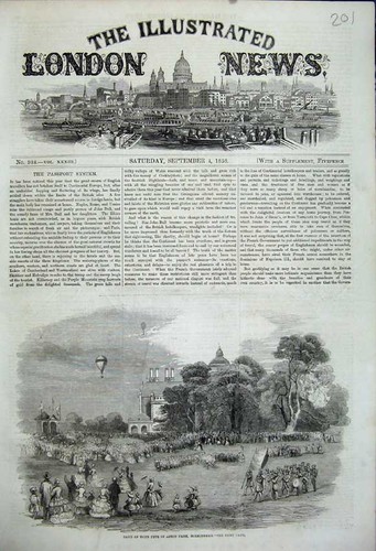 Old antique print 1858 music - old,