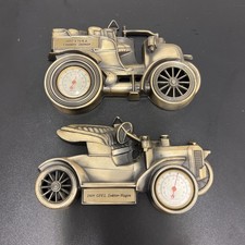 Vintage Tulip Brand Wall Hanging Decor Cars Set Of Two Retro Car Thermometer
