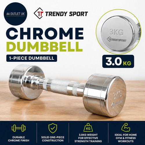 Trendy sport chrome dumbbell - sport,