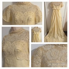 Vintage 1940 satin beaded - satin,