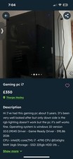 I7 Gaming PC 16GB RAM