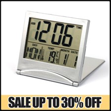 Digital Folding Desktop LCD Alarm Clock  Calendar Temperature Snooze Clocks