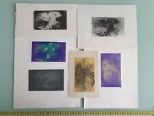 Amaizing Vintage Etching Printing Metal Plate & 5 Different Prints /  Proofs