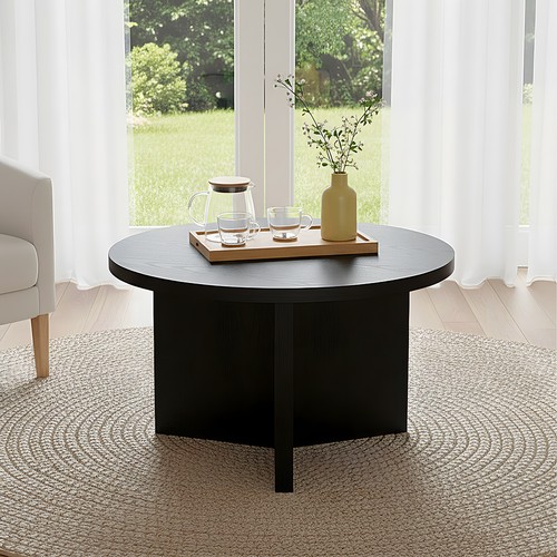 Round industrial coffee table - round,