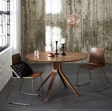 John Lewis Radar Dining Round Table Walnut, Seats 4 to 6. Scandi 120 cm