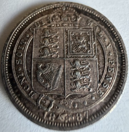 1887 victoria silver sixpence - 1887,