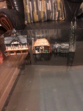Vintage Tey Pottery Miniatures Old Grammar Sch Market, Saxon Cottage & Castle.
