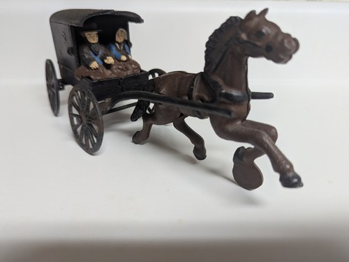 Vintage cast iron amish horse - cast,