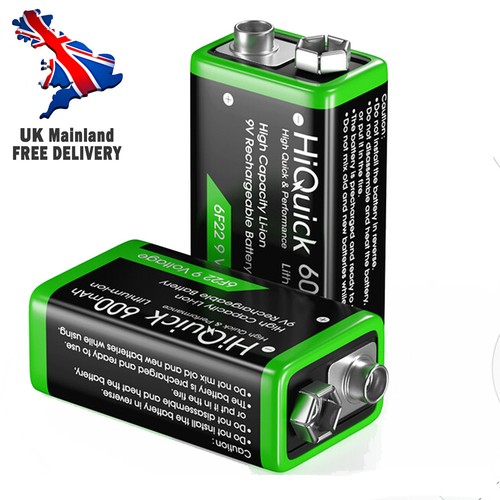 2pack 600mah lithium - 9v,