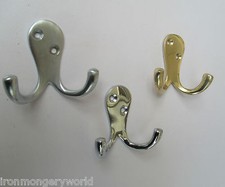 PACK OF 5 DOUBLE ROBE HOOKS