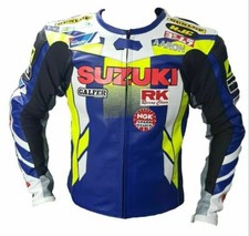 Suzuki GSXR Motorbike Leather Jacket Motorcycle Bikers Racing Sports Jackets Men