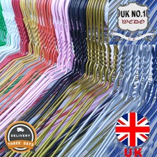 Rainbow Wire Hangers (13G) 16" 40cm Trouser Bar Multi-colored Coat Clothes Metal