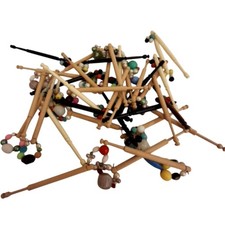 Mixed Lot of Spangled Lacemaking Bobbins with Beaded Ends