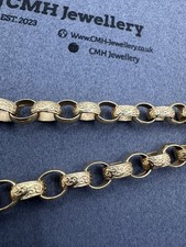 9ct gold oval belcher bracelet - gold,