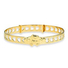 9ct Yellow Gold Bear & Heart