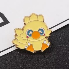 Final Fantasy Yellow Chocobo Pin Badge Japanese Gaming JRPG - UK Stock