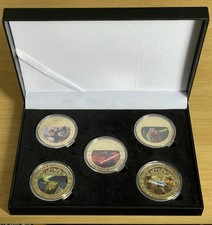 SET OF 5 STAR WARS- EMPIRE STRIKES BACK- GOLD PLATED COMM COINS IN DISPLAY BOX